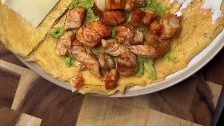 Air Fryer Chicken and Egg Tortilla