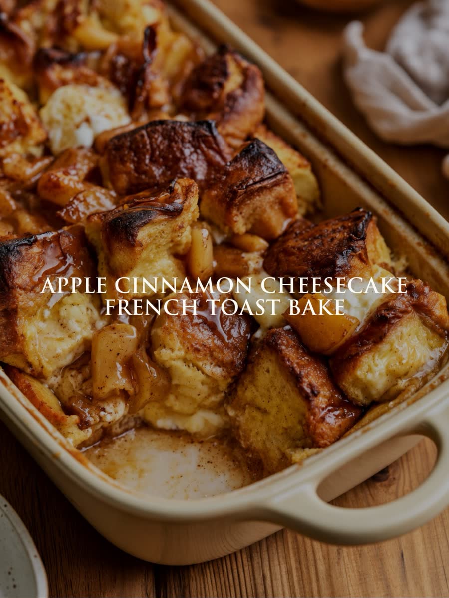 Apple Cinnamon Cheesecake French Toast Bake