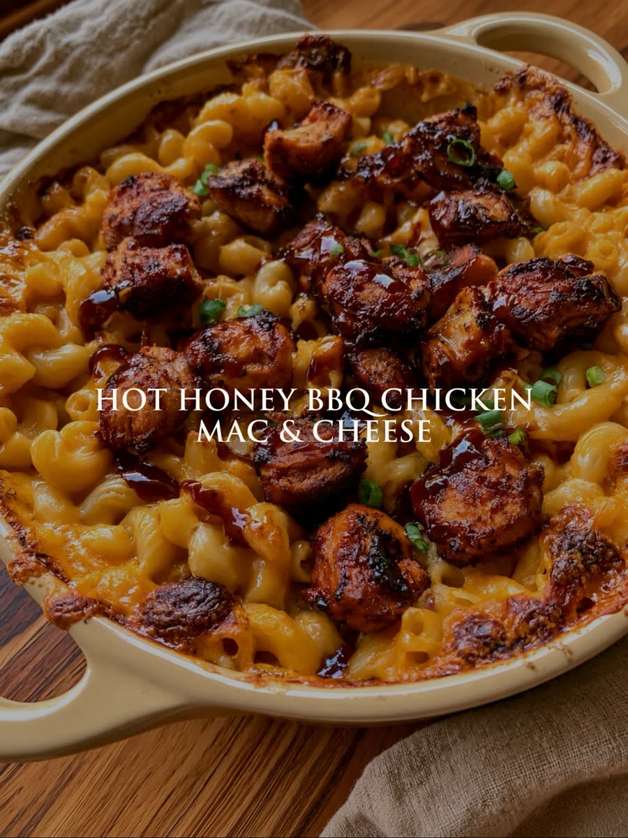 Hot Honey BBQ Chicken Mac & Cheese