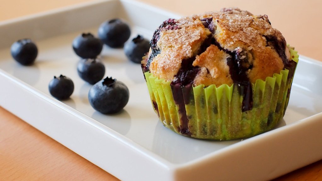 Flourless Blueberry Muffins