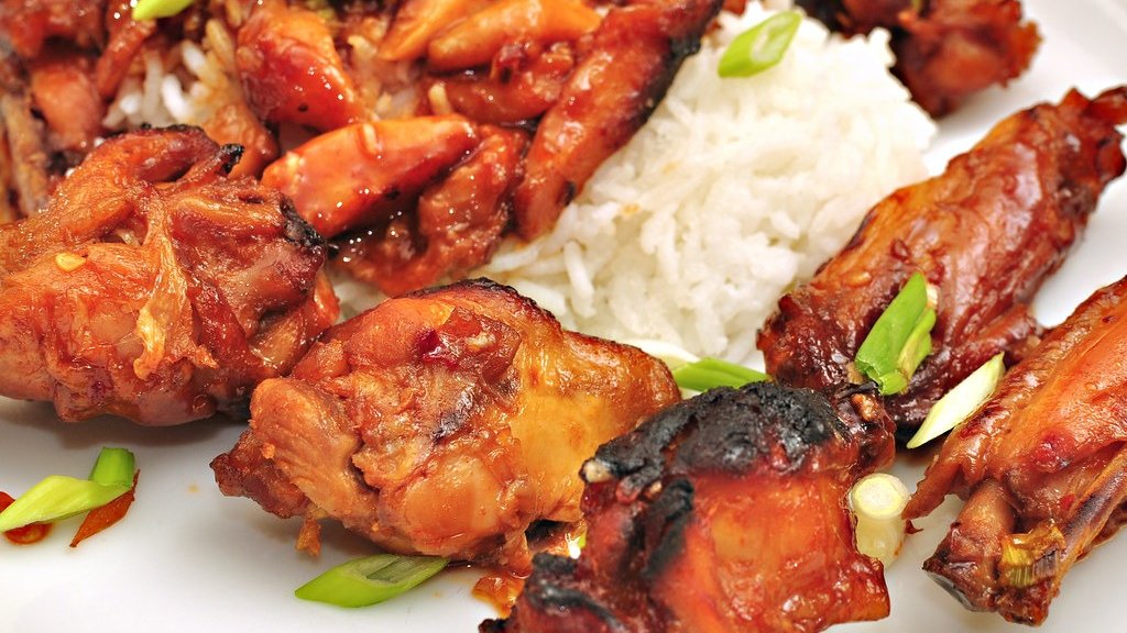 Ginger Glazed Chicken With Sticky Rice