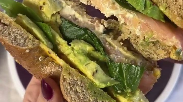 Loaded Smoked Salmon and Egg Breakfast Bagel