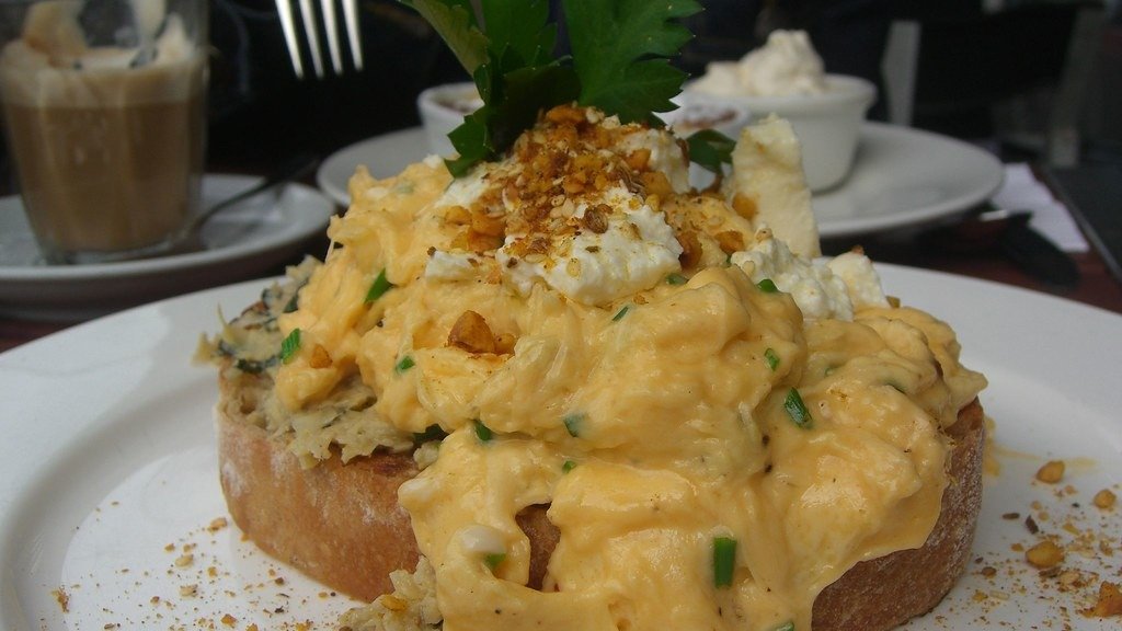 Super Creamy Feta Scrambled Eggs