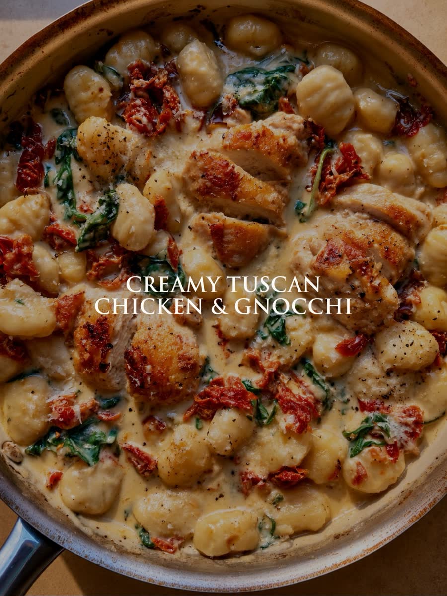 Creamy Tuscan Chicken & Gnocchi
